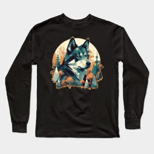 Abstract wolf Long Sleeve T-Shirt